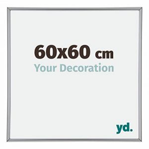 Image de Your Decoration - 60x60 cm - Cadres Photos en Plastique Avec Verre Plexiglas - Excellente Qualité -Argent - Cadre Decoration Murale - Annecy. - Argent