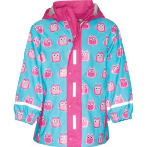 Image de Playshoes Veste de pluie enfant hiboux - Taille 128 (8 ans)