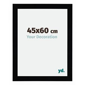 Your Decoration - 45x60 cm - Cadres Photo en mdf Avec Verre acrylique - Anti-Reflet - Excellente Qualité - Noir Brillant - Cadre Decoration Murale