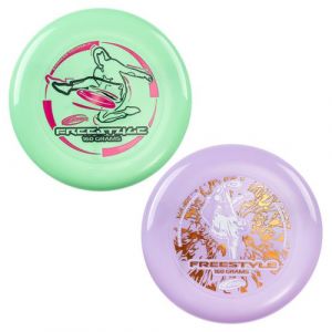 Wham-O Frisbee Freestyle 160 g, jeu d'extérieur - Lot de 2, Pourpre Vert