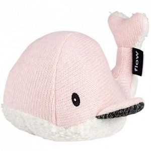 Flow Peluche musicale baleine Moby rose (21 cm)