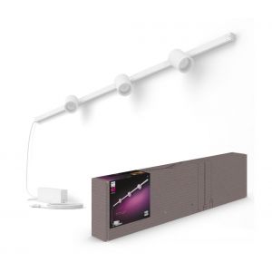 Image de Philips Hue Perifo Kit Mural avec 3 x spot cylindrique - Blanc, compatible Bluetooth, fonctionne avec Alexa, Google Assistant et Apple Homekit