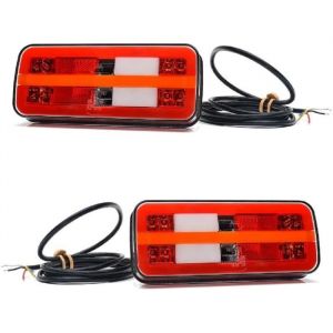 2x Multi Fonctions Arri&egrave;re Lampes 12V 24V Queue R&eacute;cup&eacute;ration Feux Dynamique Clignotant Camion Remorque Benne Caravane