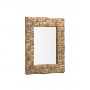 D&eacute;coration d'Autrefois Miroir Rotin Marron 80x7x100cm