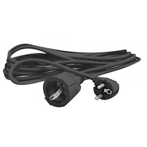 Silver electronics Extension électrique Schuko 4,8mm 5m 16A NOIR - SILVER