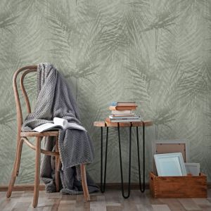 Superfresco Easy Papier Peint Intissé Feuilles dans la brume 1005 x 52cm Vert