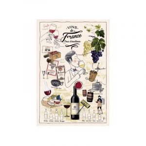 Winkler Torchon Imprimé Crus d'excellence Écru 48 x 72 Torchons & Bouchons 48 X 72 ECRU