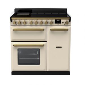 Falcon PIANO DE CUISSON ESTEL DELUXE TAB IND 90 CM CREME PASTEL LAITON ANTIQUE