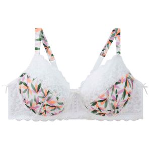 Pomm'Poire Soutien-gorge à armatures grand maintien blanc imprimé Ella