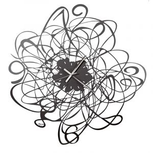 Arti e Mestieri Horloge murale BIG DOODLE (Noir - Métal)