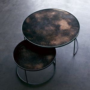 Ethnicraft 2 Tables basses bronze Nesting Coffee Accessories