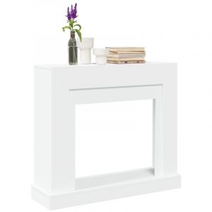 VidaXL Cadre de cheminée blanc 100x30x87,5 cm bois d'ingénierie