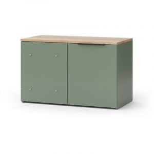 Commode Wido, Vert, 80x50cm avec porte, Vicco