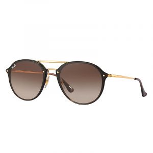 Image de Ray-Ban Ray Ban Blaze double bridge Homme Sunglasses Verres: Marron, Monture: Or - RB4292N 710/13 62-14