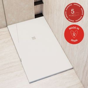 Receveur de douche Poalgi, extraplat, blanc Blanco, L.70 x l.100 cm, finition sable, série Hos's