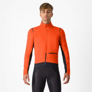 Castelli Alpha Doppio RoS Jacket - Veste vélo homme Brilliant Orange / Black Reflex XL