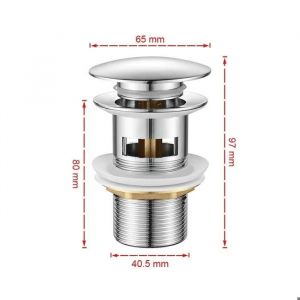 Ibergrif M20502 Bouchon de lavabo à clic