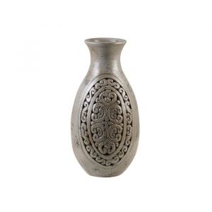 Beliani Vase décoratif gris MEGARA