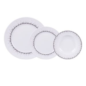 Table passion Service d'assiettes Boréalis 12 pièces Blanc