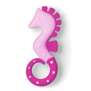 Nuk Bague de dentition rose hippocampe &agrave; partir du 3&egrave;me mois rose/rose vif