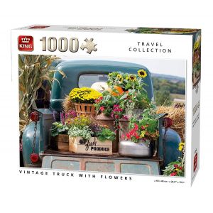 King international Puzzle Vintage Truck with Flowers