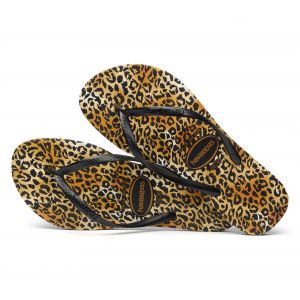 Havaianas Kids Slim Leopard Noir Caoutchouc 29/30 EU