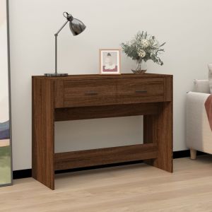 Image de VidaXL Table console Chêne marron 100x39x75 cm Bois d'ingénierie