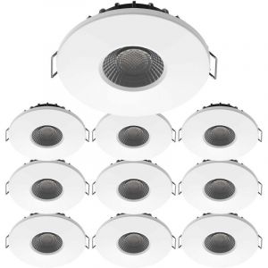 Arum Lighting Lot de 10 Spots Encastrables led 8W milan cct IP65 IK07 avec Transformateur Dimmable