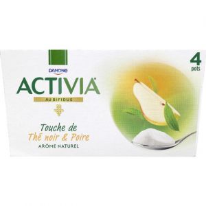 Danone Activia Yaourt touche de th&eacute; noir & poire