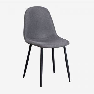 Pack 2 Chaises De Salle À Manger Glamm Noir Gris Anthracite