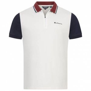Ben Sherman Classic Hommes Polo 0076371-BLANCNEIGE