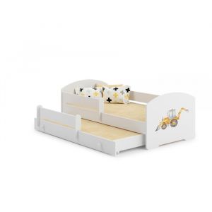 Lit enfant LUK 160x80 Tracteur gigogne avec matelas