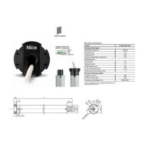 Nice Moteur Era Star MP Ø45mm,filaire 30Nm 17Rpm,max 56kg,fin course électroniq - ESTARMP3017.