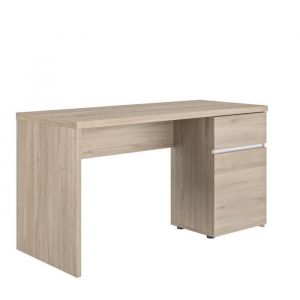 GAMI Bureau 1 tiroir 1 porte - Grosse épaisseur - Décor chêne - Made in France - L 140 x P 60 x H 75 cm - OLERON