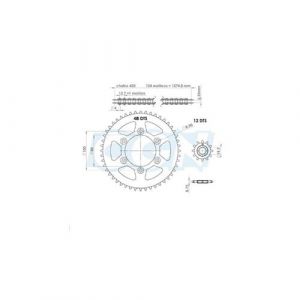 Afam 08001608 Kit cha&icirc;ne de moto kit acier pour RIEJU RR 50 SM Spike 1999 2002