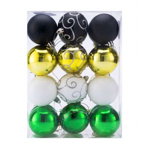 Lot de 24 boules de Noël vert