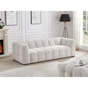 Pascal Morabito Canapé 3 places en tissu chiné beige DILOME de