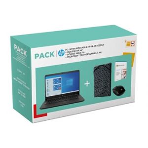 Image de HP PC portable PACK 14-cf2020nf + Housse + Souris + Microsoft 365 Personnel 1 an