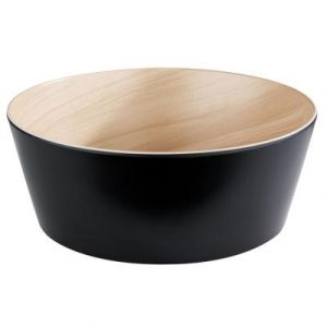 Image de APS Bol Frida, Bol en mélamine, Ø 26,5 cm, hauteur 10,5 cm, beige/noir, pour une capacité de 3,4 litres