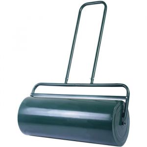 Rouleau à Gazon Jardin - GOPLUS - 48L Remblayage de Sable et de l’Eau - Diamètre 30CM - Poignée en Forme U Vert