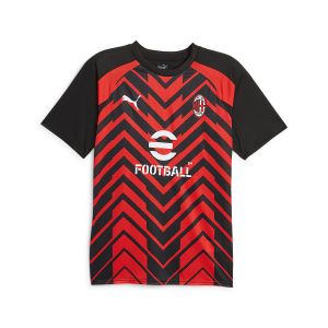 Puma Maillot d'avant-match à manches courtes 23/24 A.C. Milan Homme, pointure Large - Noir - Taille Large