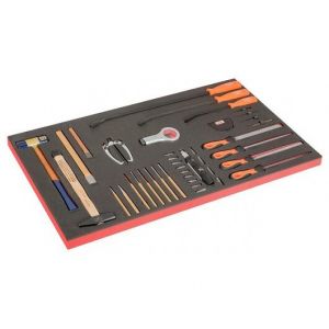 Bahco Module mousse pour servante 40", outils de frappe, limes et extracteurs - 45 Pcs