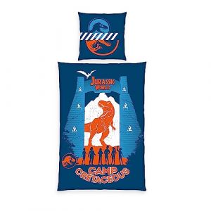 Jurassic World Parure de lit Ensemble 135 x 200 cm + 80 x 80 cm 4418419050521