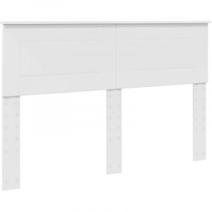 VidaXL T&ecirc;te de lit avec t&ecirc;te de lit Blanc 160 cm Bois d'ing&eacute;nierie