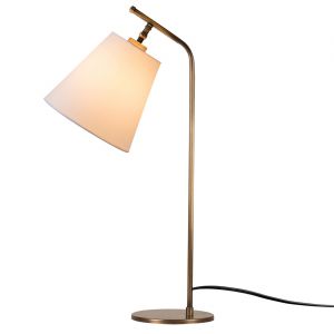 Cotecosy Lampe de table Laterna M&eacute;tal Blanc Vintage - Blanc