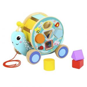 Tooky Toys - Escargot à tirer Trieur de formes - A partir de 12 mois