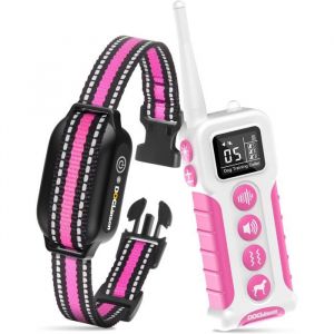 Collier De Dressage Doglinsen Sans Choc Pour Chien - 1000m, 9 Modes Vibrants, Pour Petits À Grands Chiens, Sans Douleur.