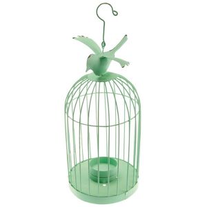 Ruedelafete Petite Cage métal oiseau Photophore, Pistache