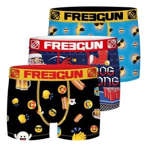 Freegun Boxers Pack Surprise de 3 Boxers microfibre homme