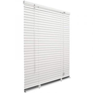 Emmevi Mv S.p.a. - Store Vénitien Aluminium Fixation Murale Blanc Lames inclinables 25 mm Parasol Fenêtres - 200x180 Cm